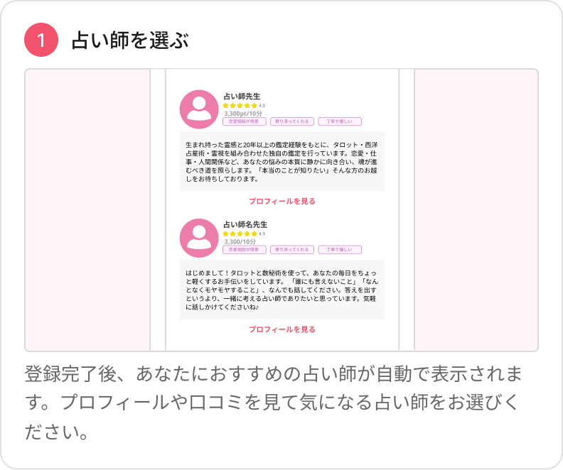 占い師を選ぶ